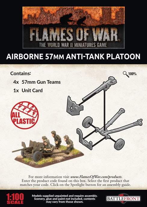 Parachute 57mm Anti-tank Platoon (Plastic) - UBX67