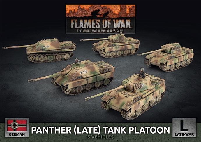 Panther (late 7.5cm) / Jagdpanther (8.8cm) Platoon (5x Plastic) - GBX181