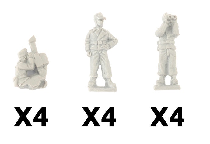 Hornisse (8.8cm) / Hummel (15cm) TankHunter Platoon (x4 Plastic) - GBX182