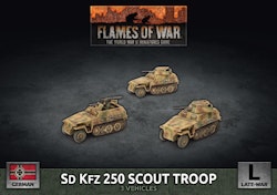 Sd Kfz 250 8cm/7.5cm/2cm Scout Platoon (Plastic) - GBX176