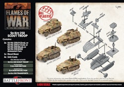 Sd Kfz 250 8cm/7.5cm/2cm Scout Platoon (Plastic) - GBX176