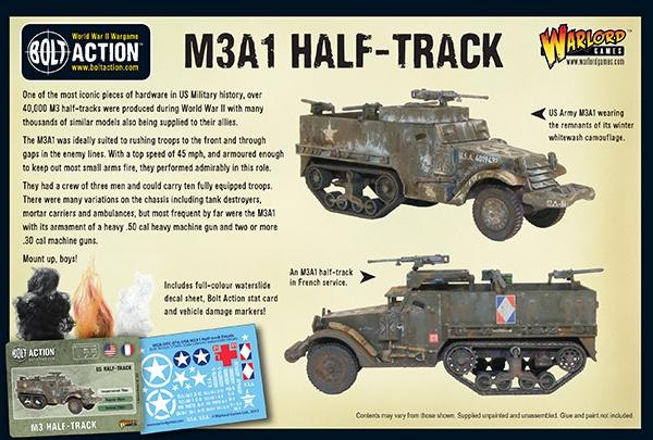 US M3A1 Half-track plastic boxed set - 402013010