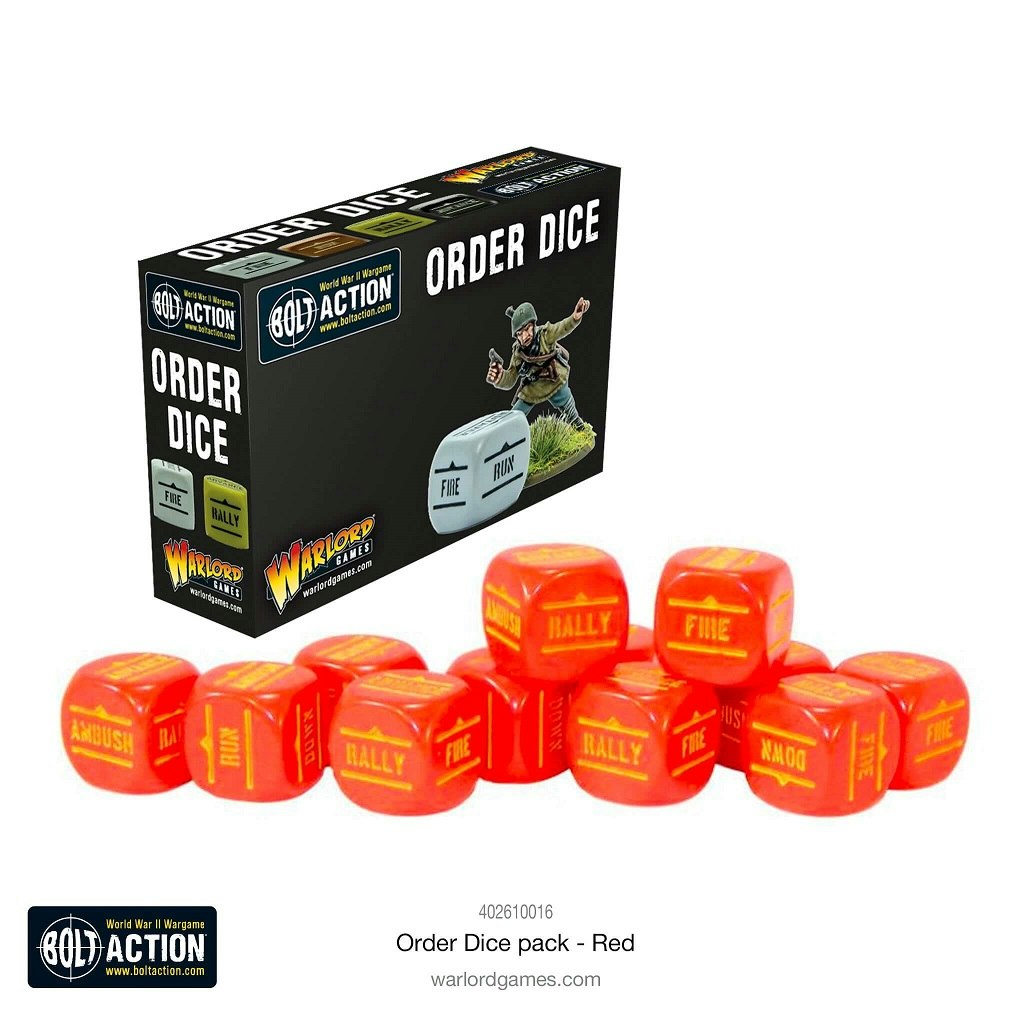 Bolt Action: Orders Dice pack - Red - 402616016