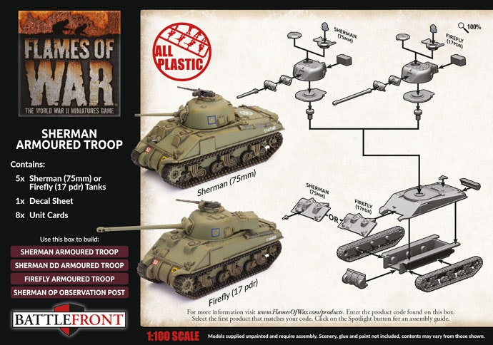 Sherman Armoured Troop (Plastic) - BBX60