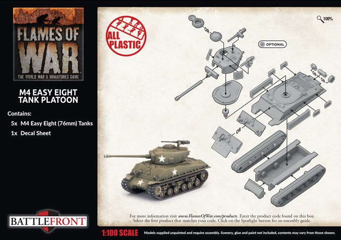 M4 Easy Eight Platoon (x5 Plastic) - UBX91