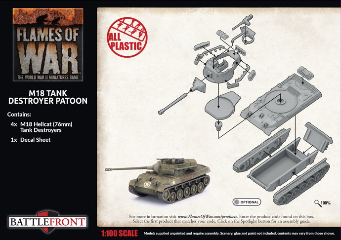 M18 Tank Destroyer Platoon (x4 Plastic) - UBX93