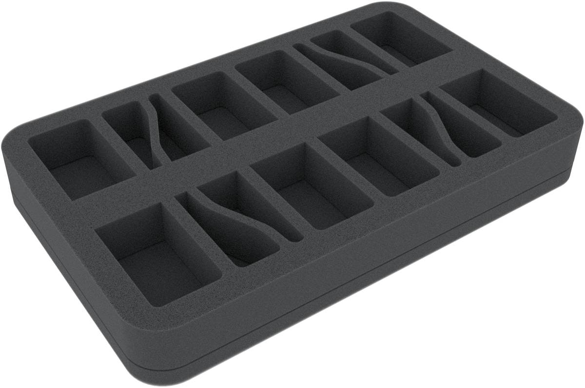 HS035BF04BO 35 mm Half-Size foam tray with 16 compartments