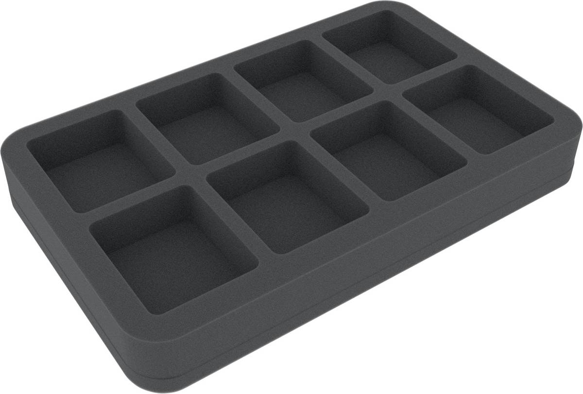 HS035BF02BO Feldherr Foam Tray with 8 compartments for Flames of War - large bases