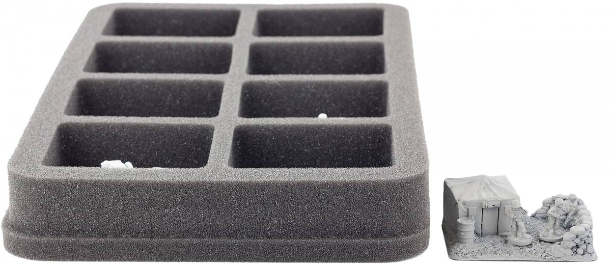 HS035BF02BO Feldherr Foam Tray with 8 compartments for Flames of War - large bases