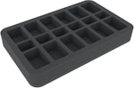 HS035BF01BO 35 mm Half-Size foam tray with 18 compartments