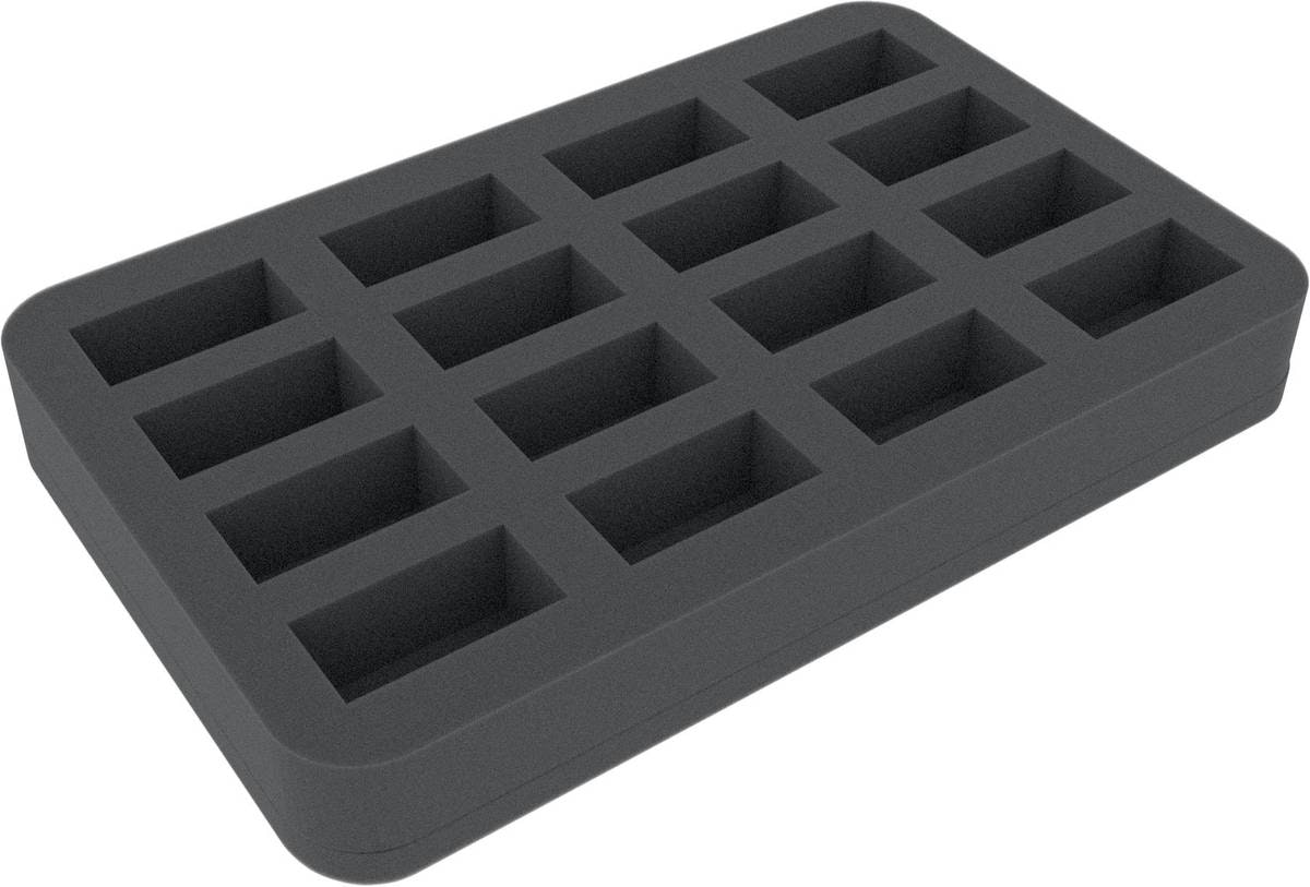 HS035BO 35 mm Half-Size foam tray with 16 compartments