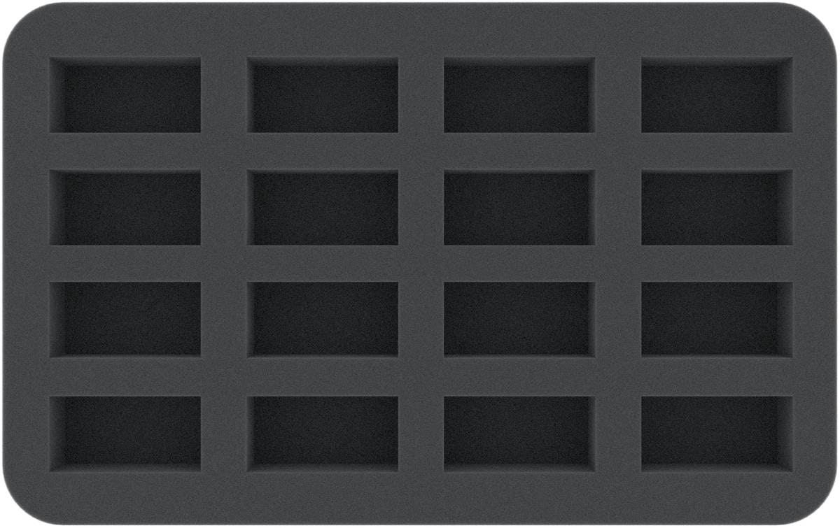 HS035BO 35 mm Half-Size foam tray with 16 compartments