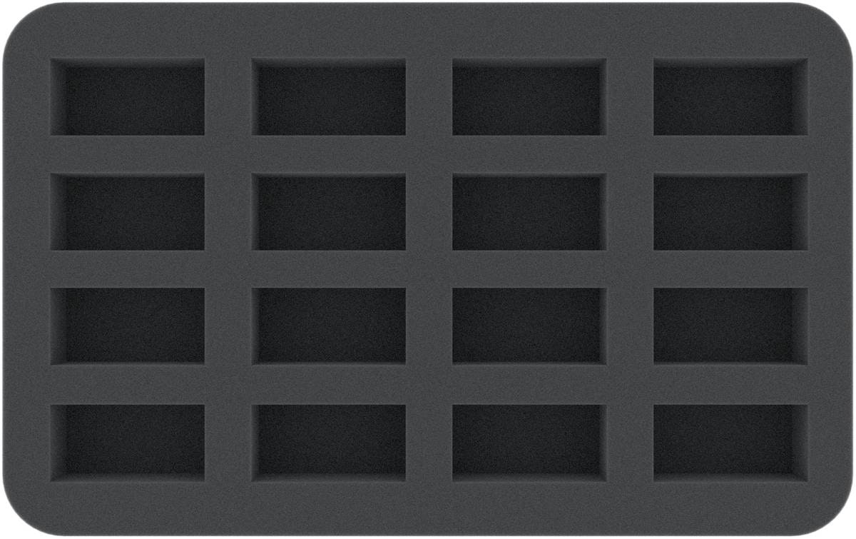 HS035BO 35 mm Half-Size foam tray with 16 compartments