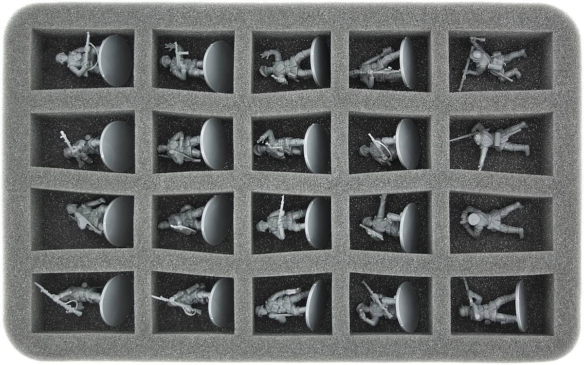 HS035BA05 Foam Tray for Bolt Action - 20 miniatures