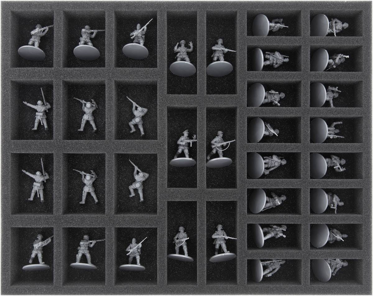 FS035BA04 Foam Tray for Bolt Action - 34 miniatures