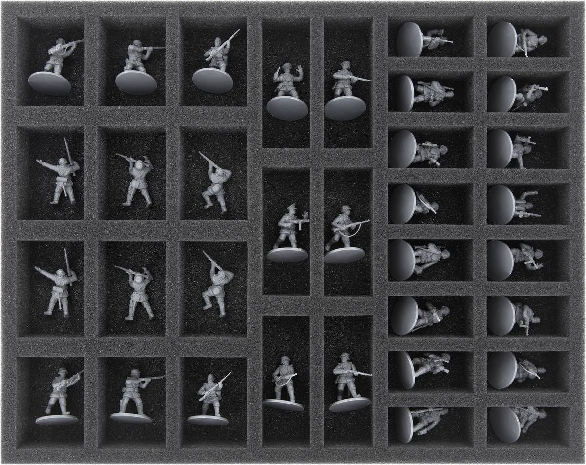 FS035BA04 Foam Tray for Bolt Action - 34 miniatures