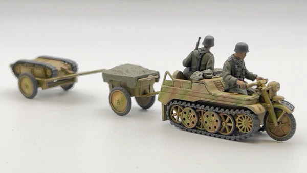 SdKfz 2 Kettenkrad with Trailer Goliath & Crew - Rubicon 280071