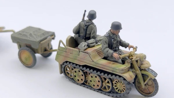 SdKfz 2 Kettenkrad with Trailer Goliath & Crew - Rubicon 280071