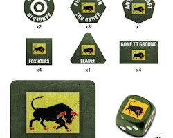 British 11th Armoured Tin (x20 Tokens, x2 Objectives, x16 Dice) - TD048