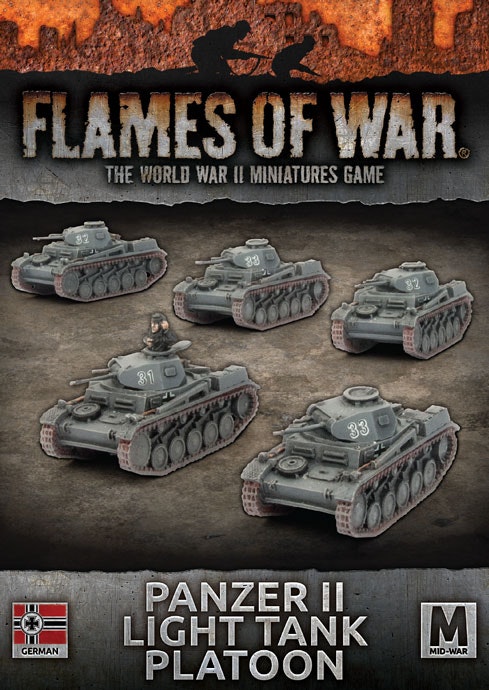 Panzer II Light Tank Platoon (Mid War x5 Tanks) - GBX108