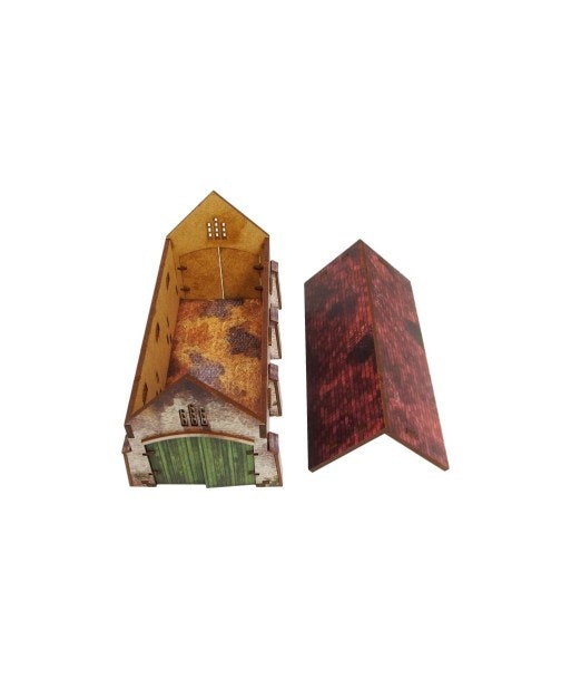 Pre-Painted WW2 Normandy Cowshed (15mm) - H00191