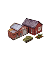 Pre-Painted WW2 NORMANDY GARAGE & FACTORY (15MM) - H00175