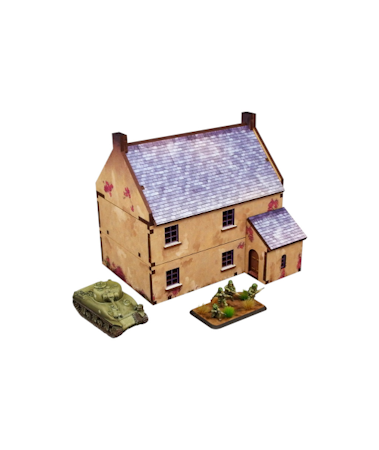 Pre-Painted WW2 NORMANDY TOWNHOUSE 2 (15MM)- H00173