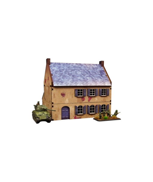 Pre-Painted WW2 NORMANDY TOWNHOUSE 2 (15MM)- H00173