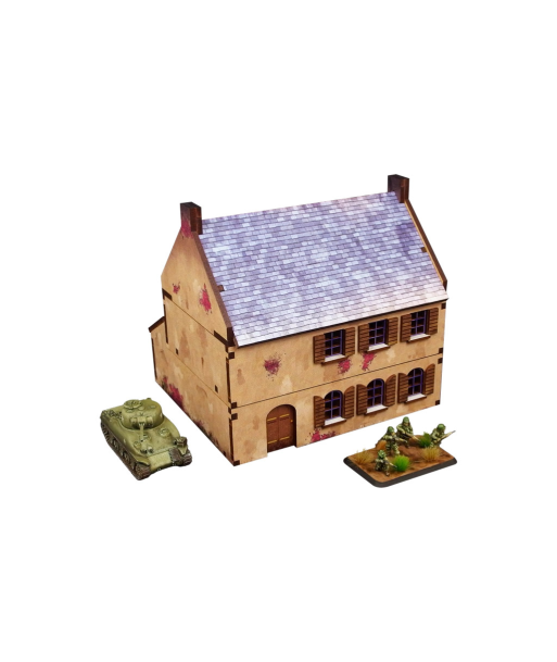 Pre-Painted WW2 NORMANDY TOWNHOUSE 2 (15MM)- H00173