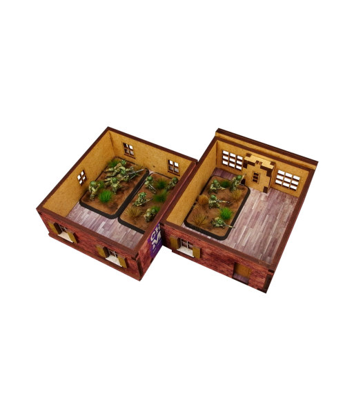 Pre-Painted WW2 NORMANDY CAFE (15MM) - H00170