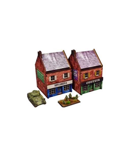 Pre-Painted WW2 NORMANDY CAFE (15MM) - H00170