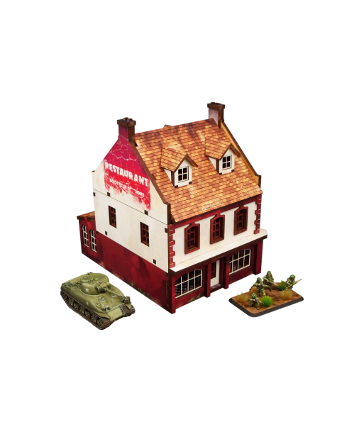 Pre-Painted WW2 NORMANDY RESTAURANT (15MM) - H00171