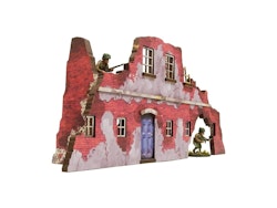 Pre-Painted WW2 NORMANDY RUINED LARGE HOUSE 2 (28mm/ 1:56) - H00192