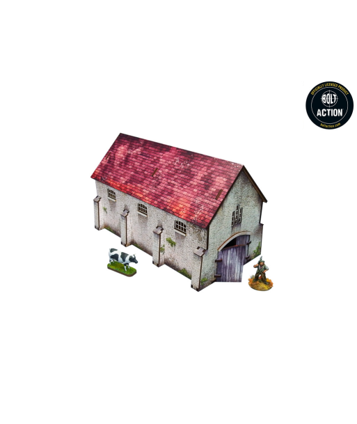 Pre-Painted WW2 Normandy Cowshed PREPAINTED (28mm/ 1:56) - H00159