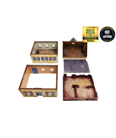 Pre-Painted WW2 NORMANDY TOWNHOUSE 3 (28MM / 1:56) - H00127