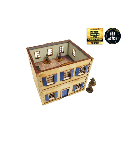 Pre-Painted WW2 NORMANDY TOWNHOUSE 3 (28MM / 1:56) - H00127