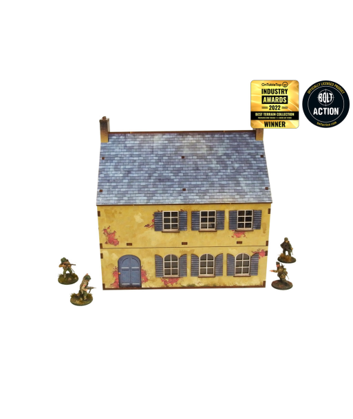 Pre-Painted WW2 NORMANDY TOWNHOUSE 2 (28MM / 1:56) - H00126