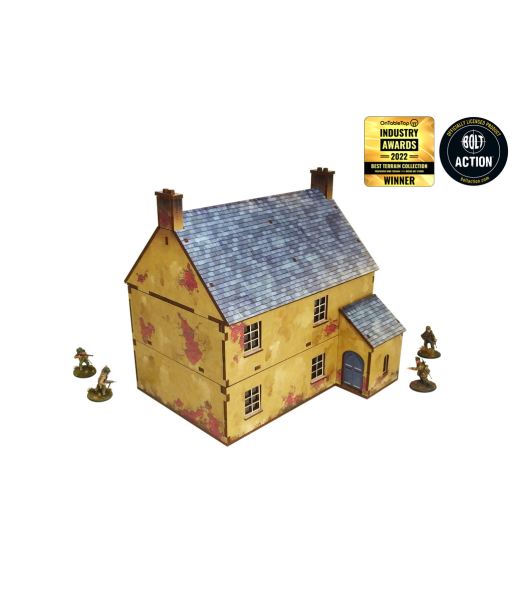 Pre-Painted WW2 NORMANDY TOWNHOUSE 2 (28MM / 1:56) - H00126