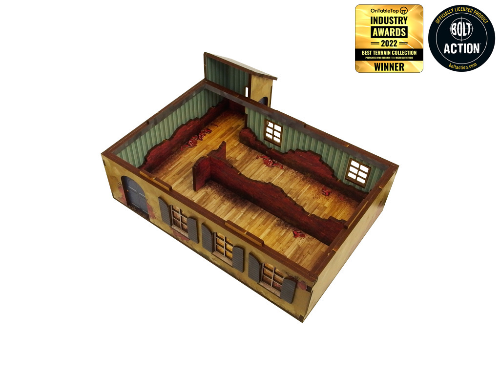 Pre-Painted WW2 NORMANDY TOWNHOUSE 2 (28MM / 1:56) - H00126