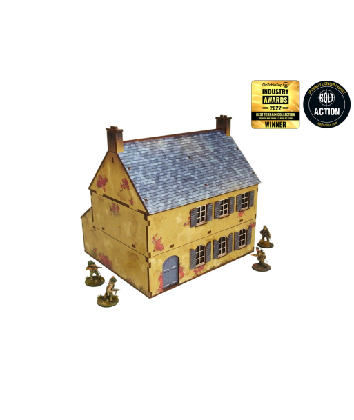 Pre-Painted WW2 NORMANDY TOWNHOUSE 2 (28MM / 1:56) - H00126