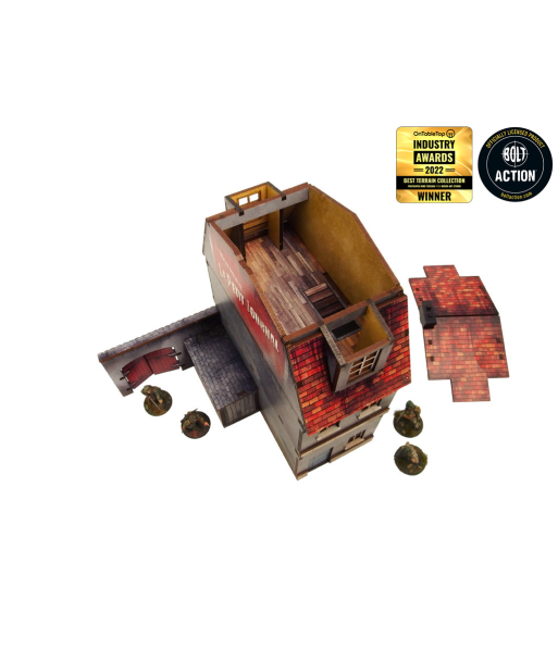Pre-Painted WW2 NORMANDY TOWNHOUSE 1 (28MM / 1:56) - H00125