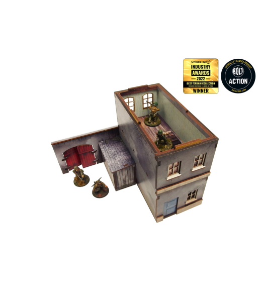 Pre-Painted WW2 NORMANDY TOWNHOUSE 1 (28MM / 1:56) - H00125