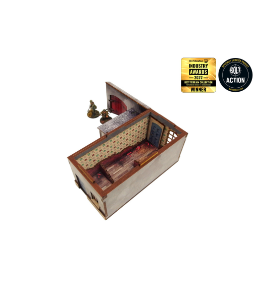 Pre-Painted WW2 NORMANDY TOWNHOUSE 1 (28MM / 1:56) - H00125