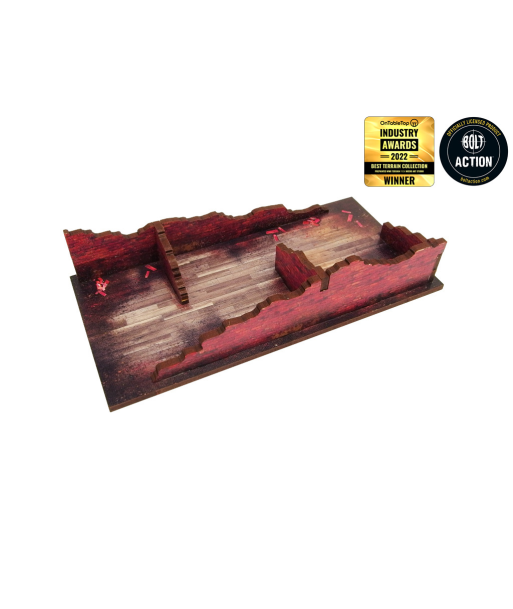 Pre-Painted WW2 NORMANDY TOWNHOUSE 1 (28MM / 1:56) - H00125