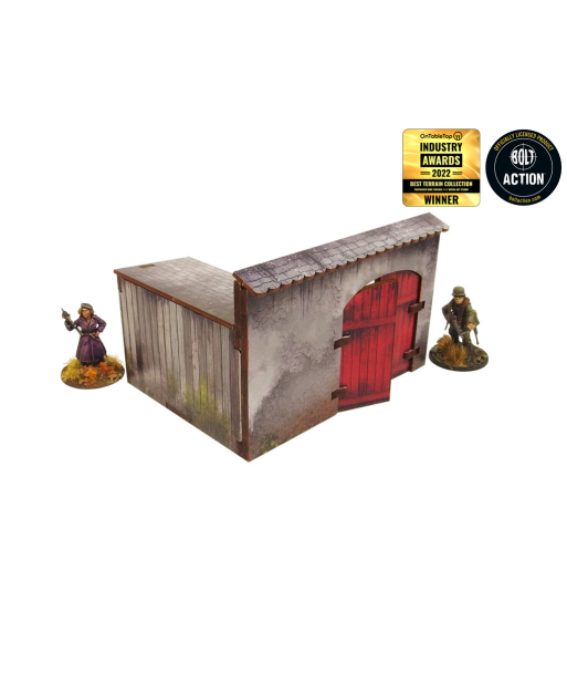 Pre-Painted WW2 NORMANDY TOWNHOUSE 1 (28MM / 1:56) - H00125