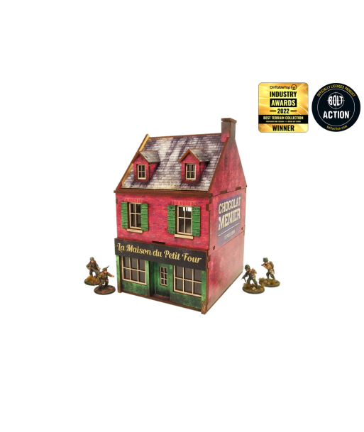 Pre-Painted WW2 NORMANDY CAFE (28MM / 1:56) - H00123
