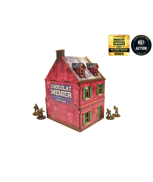 Pre-Painted WW2 NORMANDY CAFE (28MM / 1:56) - H00123