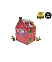 Pre-Painted WW2 NORMANDY CAFE (28MM / 1:56) - H00123