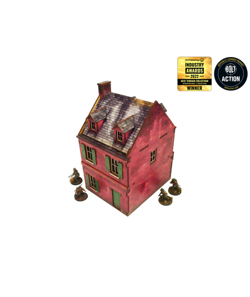 Pre-Painted WW2 NORMANDY CAFE (28MM / 1:56) - H00123