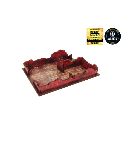 Pre-Painted WW2 NORMANDY CAFE (28MM / 1:56) - H00123